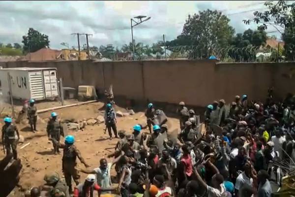 Ebola services in Congo hit as civilians attack UN base over massacres
