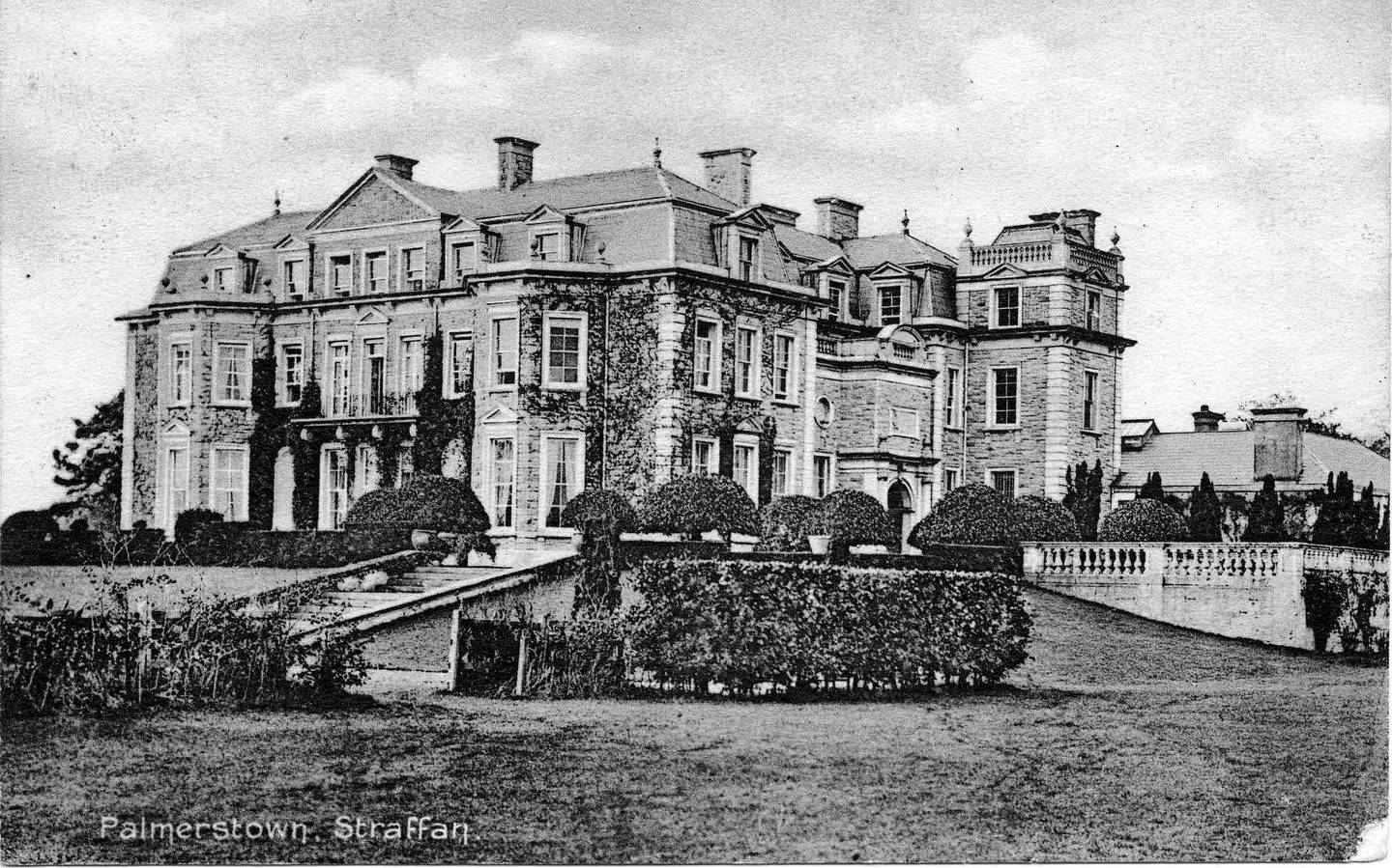 Palmerstown House in Johnstown, County Kildare, the home of Dermot Bourke, 7th Earl of Mayo, was burned and destroyed by the Irish Republican Army (IRA) on January 29, 1923.