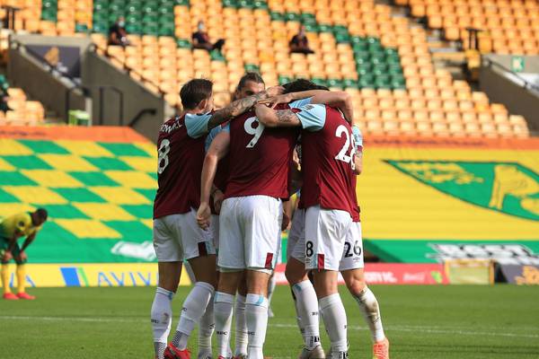 Burnley see off nine man Norwich to keep eyes on Europe