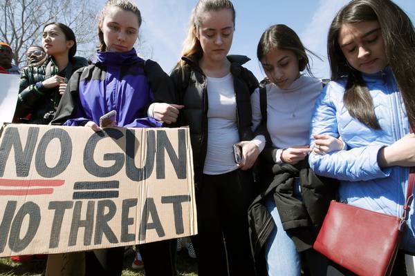 US students mount gun control protest on Columbine anniversary