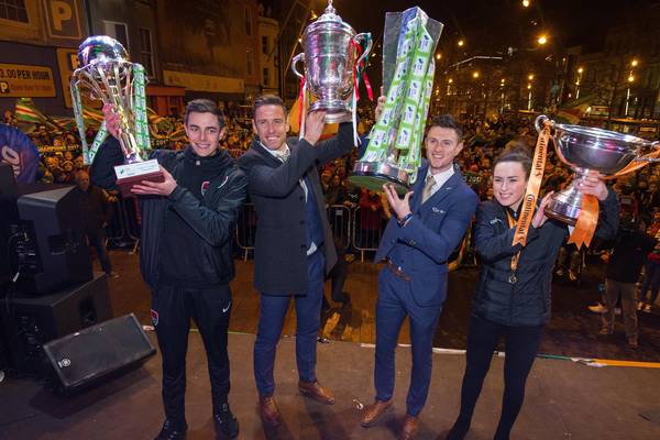 Cork City clubs receive heroes’ welcome from thousands of fans