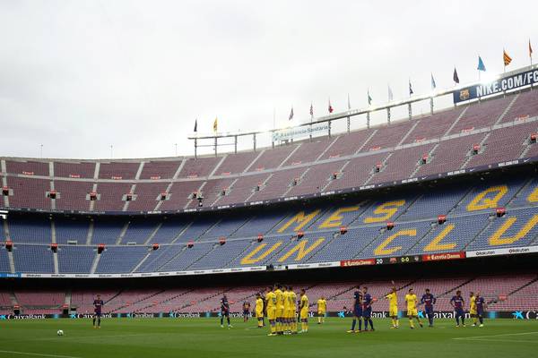 Barcelona’s match played behind closed doors