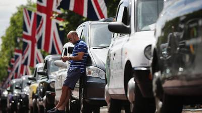 Taxi drivers sow traffic chaos in Europe in battle with Uber