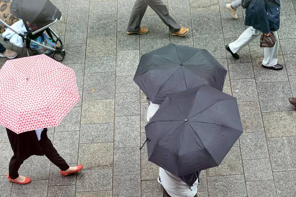 Rainfall warnings for counties in the south and west