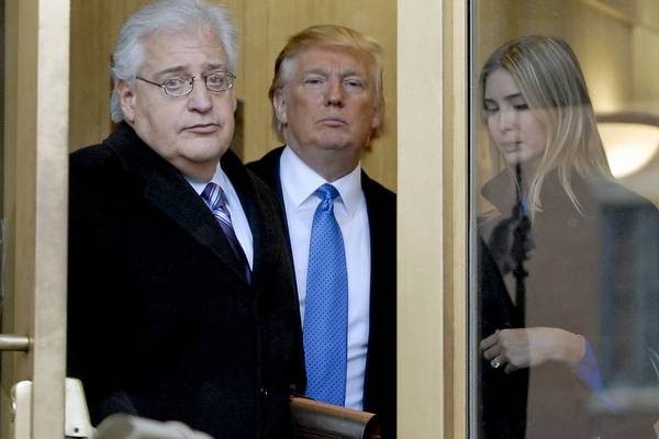 Trump picks pro-settlement supporter as Israeli ambassador