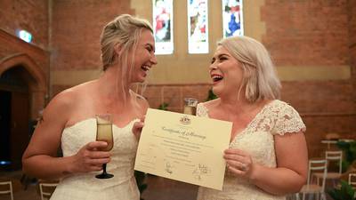 Same-sex couples marry in midnight ceremonies across Australia