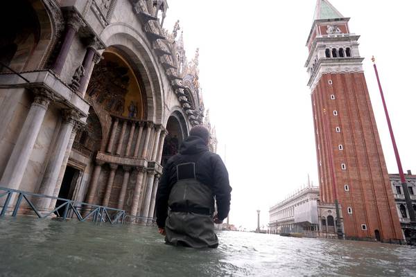 Venice hit by further flooding as high tides reach 1.5 metres