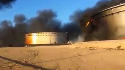 Fires erupt at Libyan oil ports after Islamic State attacks