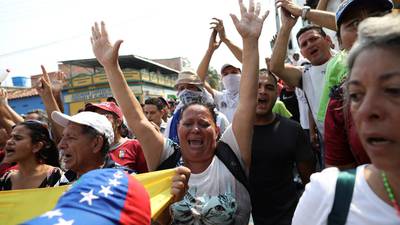 Two killed in clashes on Venezuelan border over aid shutdown