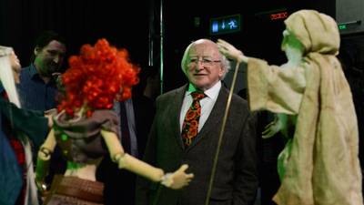 President  celebrates ‘freedom’ of the arts but gives nothing away on  Áras goings-on