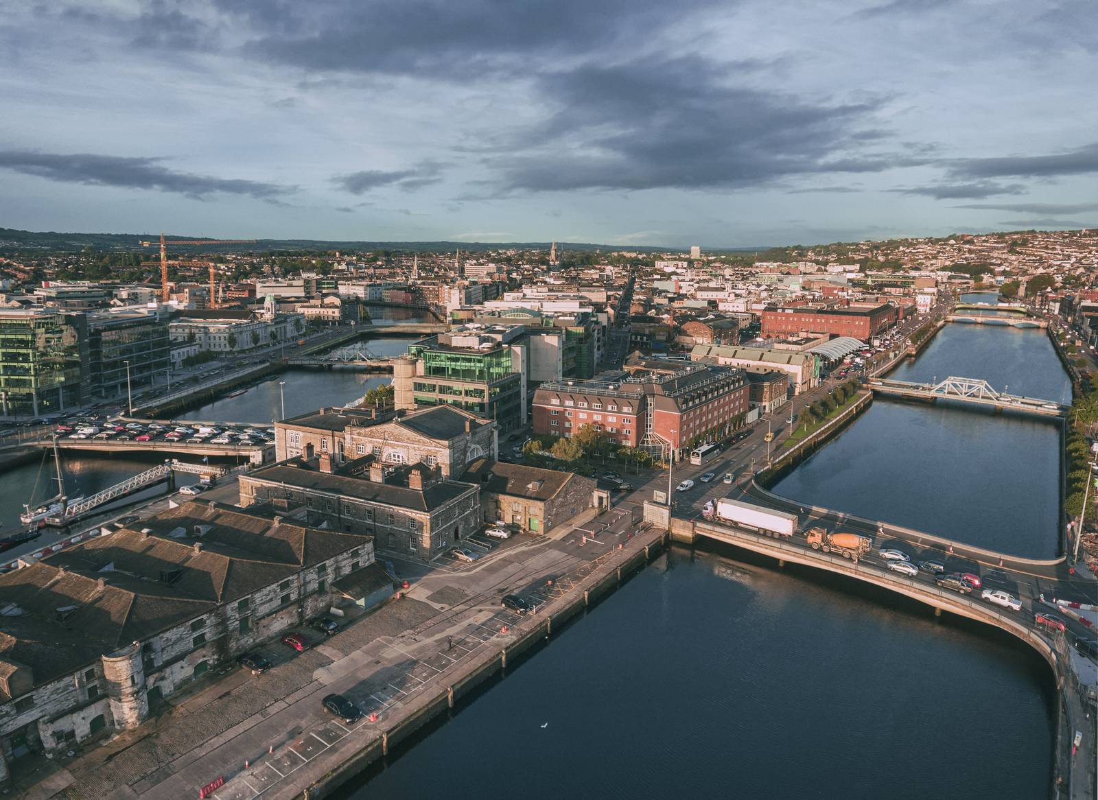 Aerial view of Cork City centre