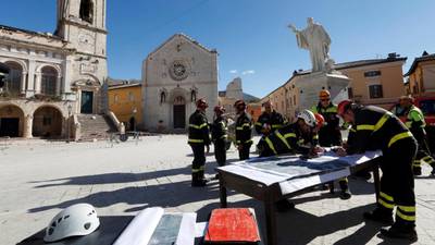 Italian PM pledges to find housing for people displaced by  earthquakes