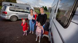 Traveller families unable to build on own land, living on roadside