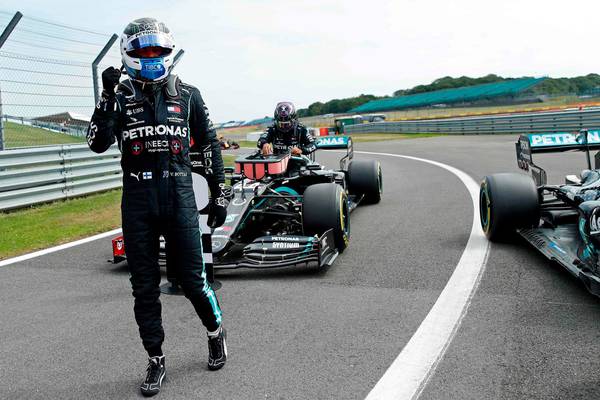 Bottas edges Lewis Hamilton to take pole at Silverstone
