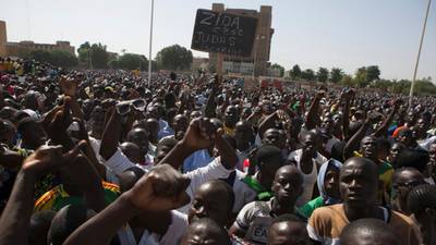 Thousands protest at Burkina Faso military coup