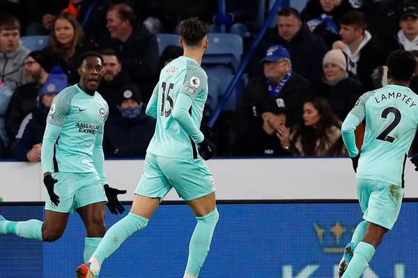 Danny Welbeck strikes late as Brighton peg back Leicester