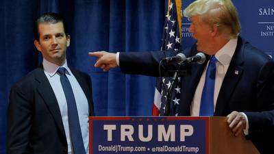 Trump ‘dictated misleading statement’ on son’s Russian meeting