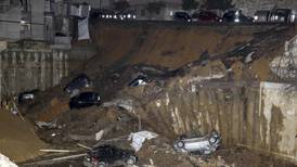 Huge sinkhole swallows cars on street in Rome