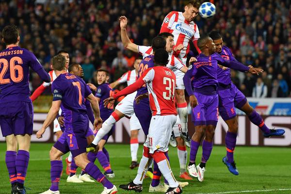 Liverpool rocked by Red Star Belgrade in damaging defeat