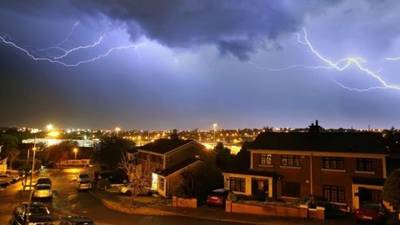 Status yellow thunder warning issued for the whole country