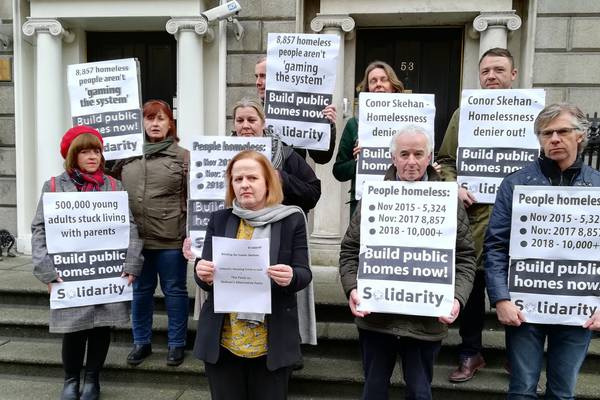 Protesters call for Housing Agency chairman to appear before Oireachtas committee
