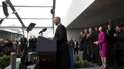 Obama pays tribute to Edward Kennedy at Boston ceremony