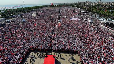 Turkish opposition stages huge protest rally in Istanbul