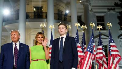 Trumps’ son Barron had coronavirus, first lady says
