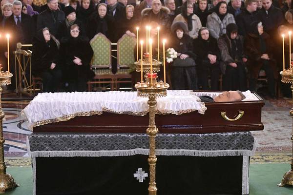 Russia holds funeral for ambassador murdered in Turkey