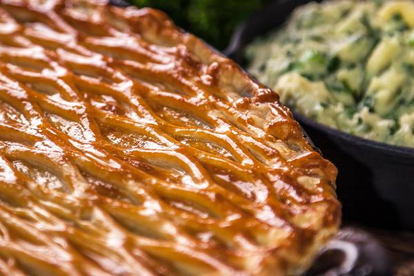 A perfect pie made with beef and Guinness