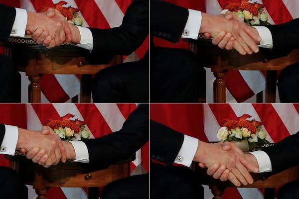 How  Trump is turning his handshake into a weapon
