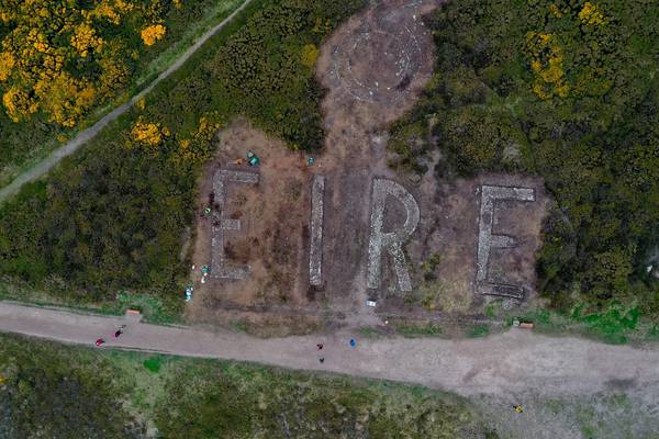 Work to restore Éire sign from second World War begins at Howth Head