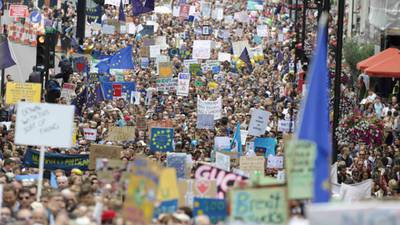 Thousands gather in London to protest against Brexit