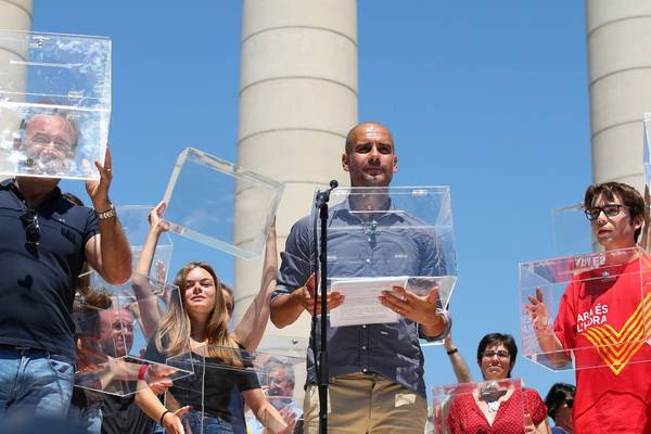 Guardiola urges support for vote on Catalan independence