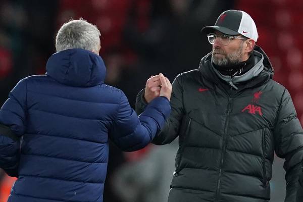 ‘The best team lost’: Mourinho takes a pop at Klopp after Anfield defeat