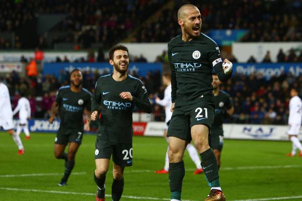 Man City make it 15 wins in a row with hammering of Swansea