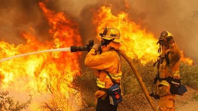Brush fires spread through state of California