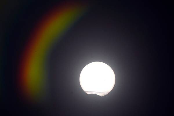 Irish stargazers catch glimpse of ‘great American eclipse’