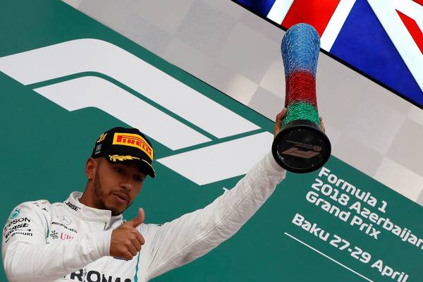 Bottas puncture hands Hamilton Azerbaijan Grand Prix