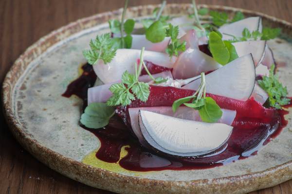 A Michelin one-star twist on beetroot and goat’s cheese