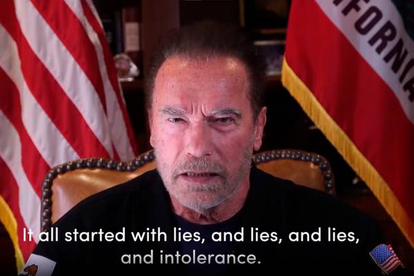 Arnold Schwarzenegger uses ‘Conan sword’ to condemn Trump as ‘worst president in US history’