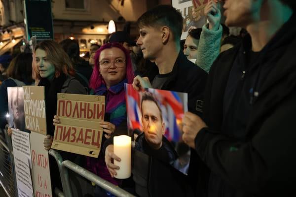 ‘I cannot go back there’: Russian dissidents protest against Putin on the leafy streets of west London