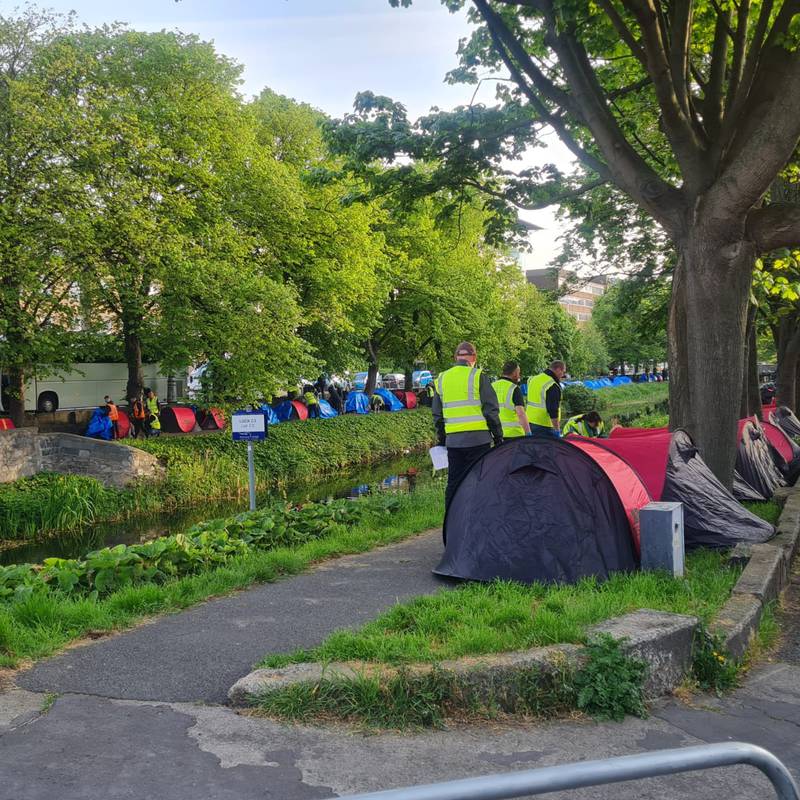 Operation under way to clear tents from along Grand Canal in Dublin