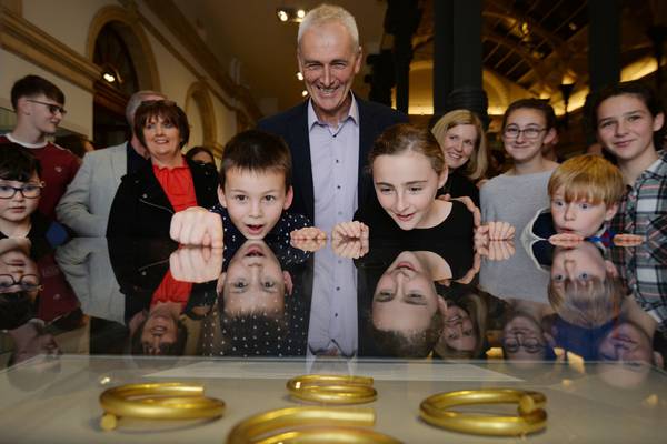 Huge gold hoard found in Donegal field goes on display