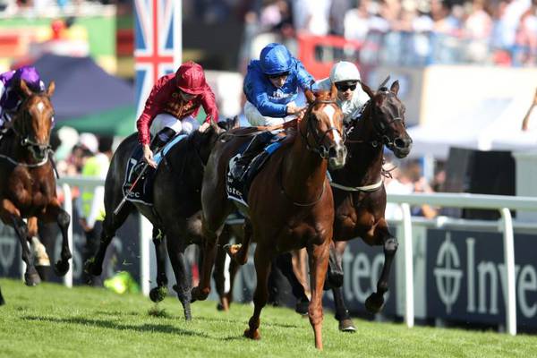 Masar gives Godolphin first Epsom Derby as Saxon Warrior falters