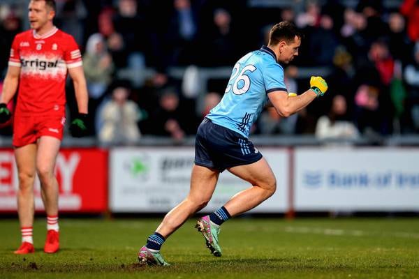 Dublin inflict Derry’s first defeat of league season in Celtic Park