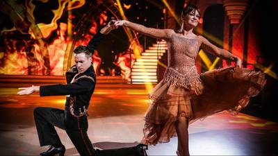 Dancing with the Stars: Teresa Mannion blown away by storm in a dance off