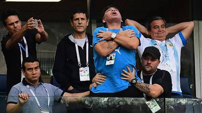 Diego Maradona tells fans ‘I’m fine’ after bizarre sideshow