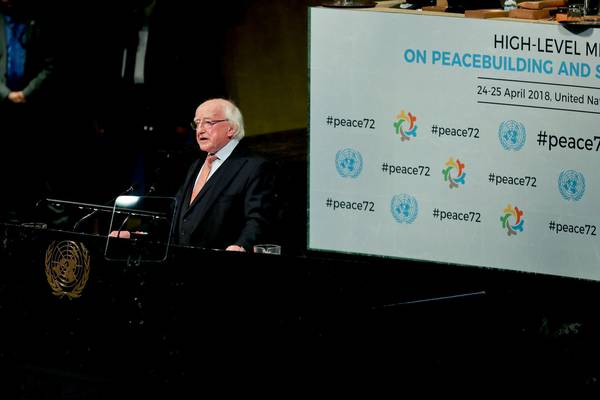 Turbulent countries can learn from Ireland’s peace, President Higgins tells UN