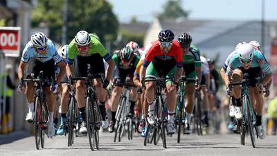 Luuc Bugter takes stage three of the Rás into Listowel